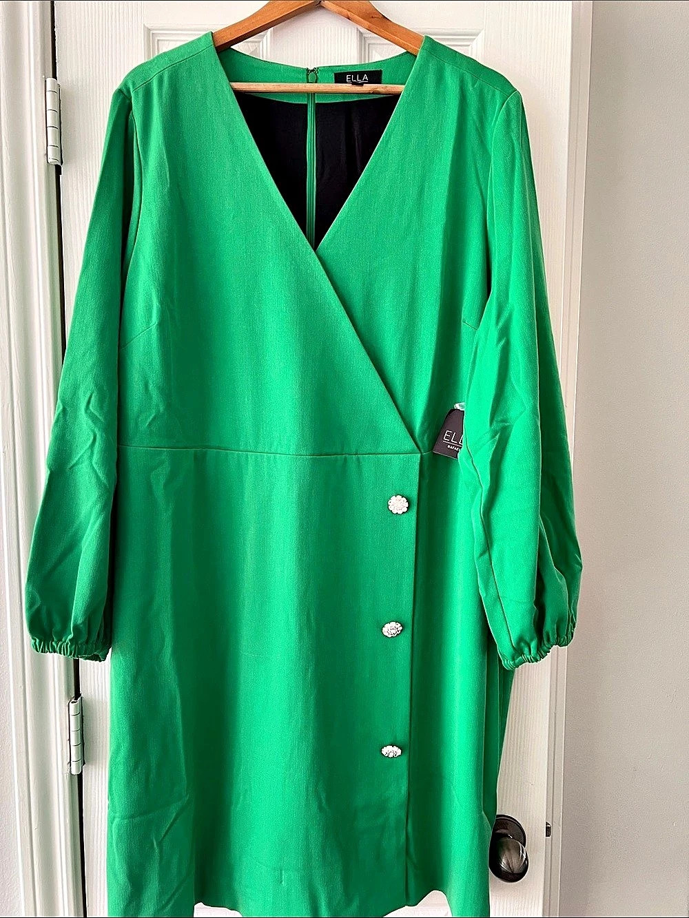 Rafaella Ella Wrap Front Mini Dress in Green Size 3X NWT
